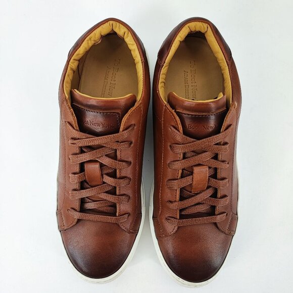 To Boot New York Men's Adam Derrick Brown Leather Sneakers Size 7 - Picture 4 of 8